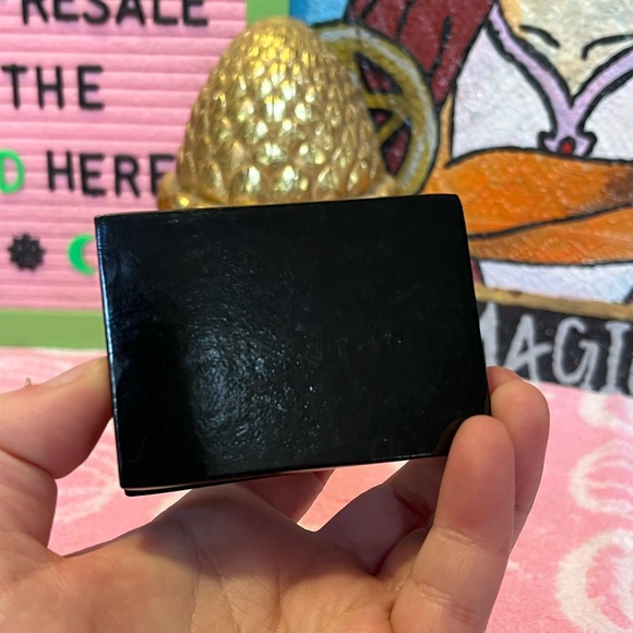 VTG Hand-painted USSR Black Lacquer Trinket Jewelry Box - Picture 4 of 6